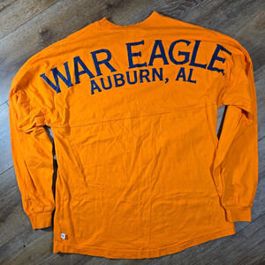 Auburn Tigers War Eagle Spirit Jersey Long Sleeve Shirt Mens M Orange NCAA